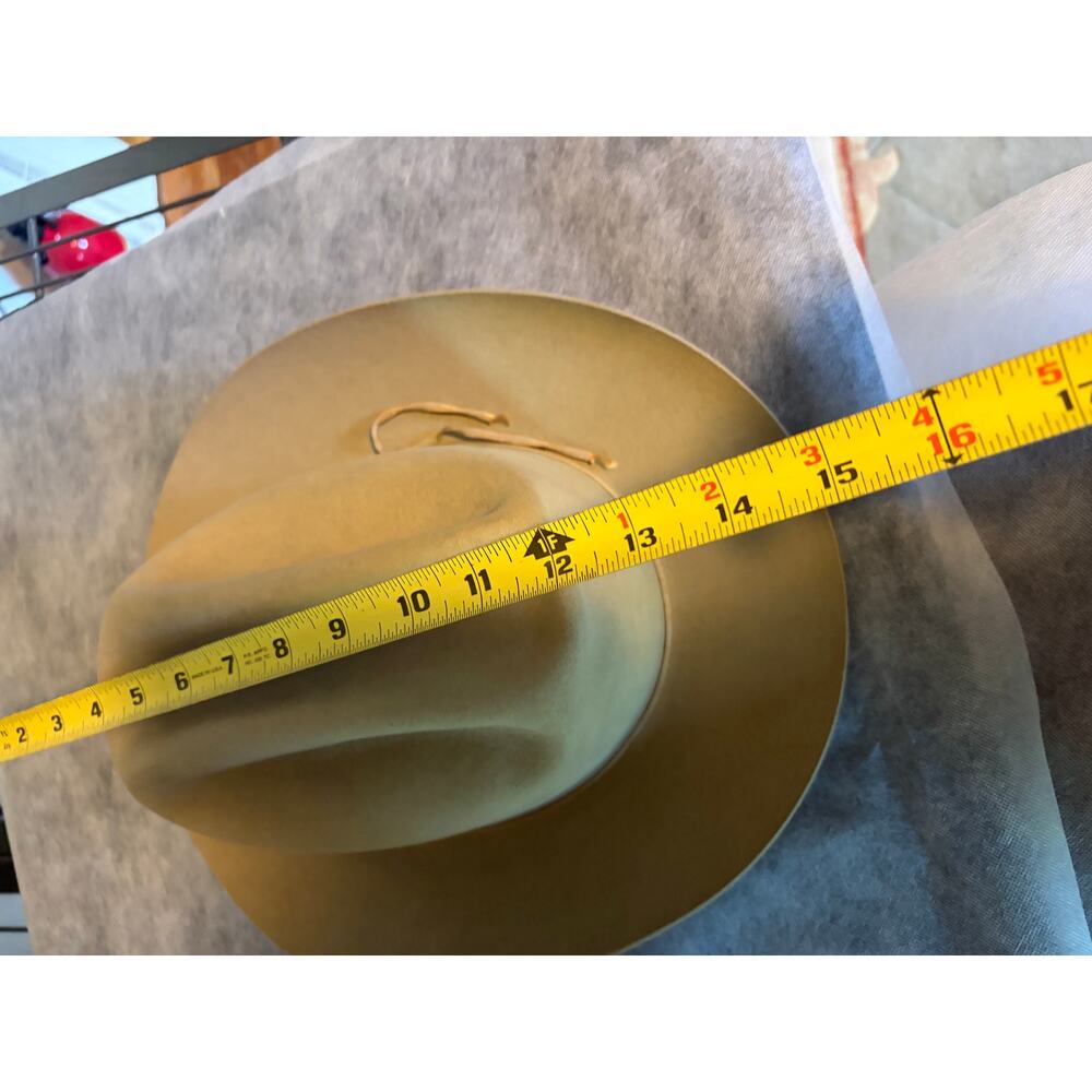 Vintage Bradford Ltd Super Cowboy Hat 7 1/4 Tan Felt Hamilton Tanney - Picture 7 of 12